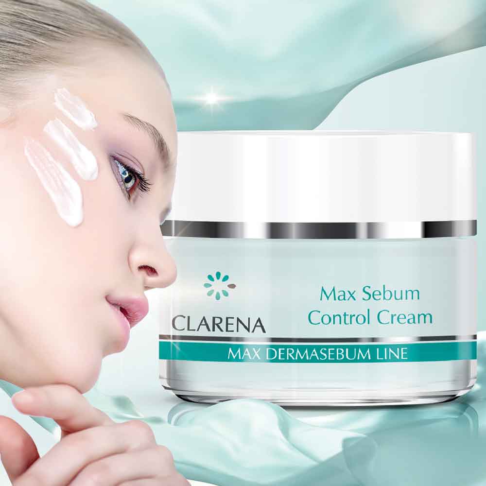Clarena Max Dermasebum Line Profesjonalny Krem Normalizujący i Matujący dla Trądzikowej Cery 50 ml