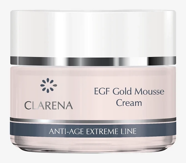 Clarena EGF Golden Line Luxury Anti-Aging Gold Mousse Cream for Mature Skin - 50ml