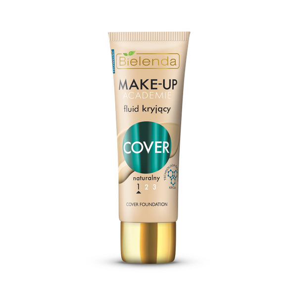 Bielenda Make - Up Academie Cover Fluid Kryjący Nr 1 Naturalny dla Skóry Tłustej i Mieszanej 30g