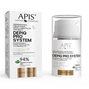Apis Home TerApis DepiQ Pro System Depigmentacyjny Krem-Maska z 1% Alfa Arbutyną na Noc 50ml