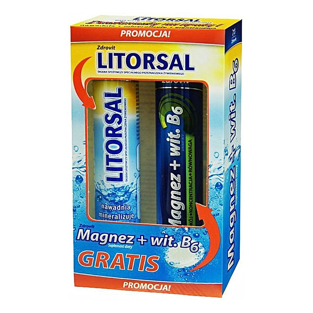Zdrovit Litorsal + Magnesium with Vitamin B6 Set 48 Effervescent Tablets