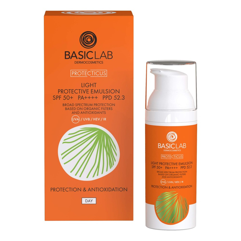 Basiclab Protecticus Lekka Emulsja Ochronna SPF 50+ Prewencja i Antyoksydacja 50ml