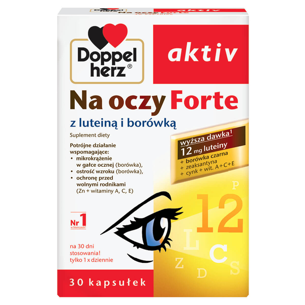 Doppelherz Activ for Eyes Forte Supports Correct Vision Lutein 30 Capsules