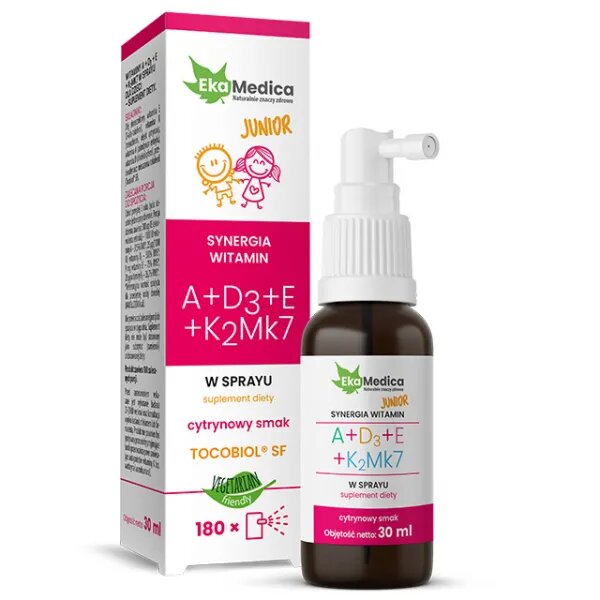 EkaMedica Vitamins Junior A+D3+E+K2Mk7 in Spray 30ml