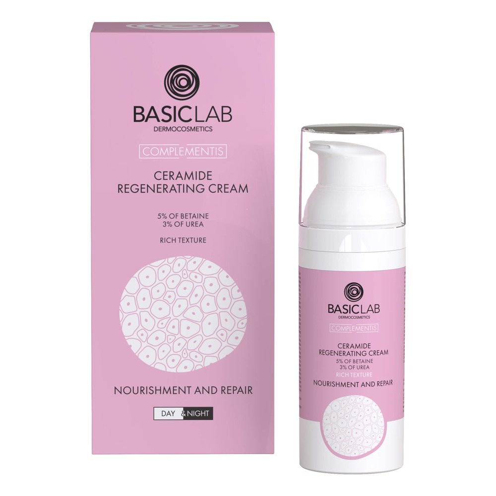 BasicLab Regenerujący Krem z Ceramidami 5% Betainą i 3% Mocznikiem 50ml