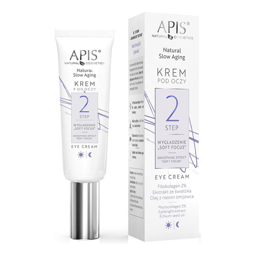 Apis Natural Slow Aging Step 2 Soft Focus Wygładzający Krem pod Oczy dla Skóry Dojrzałej 15ml