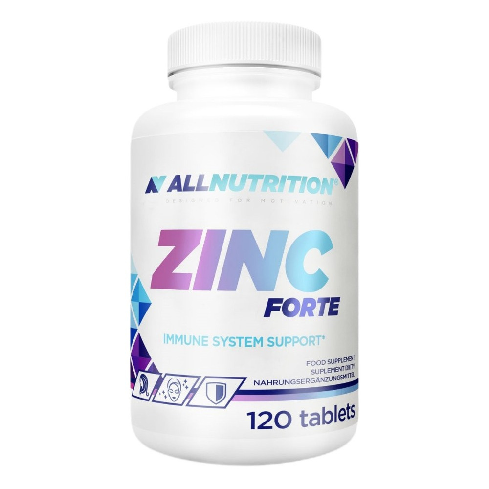 Allnutrition Cynk Forte Suplement z Cynkiem na Odporność i Zdrowie 120 Tabletek