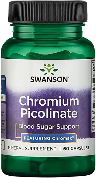 Swanson Chromium Picolinate Featuring Chromax 200mcg 60 Capsules