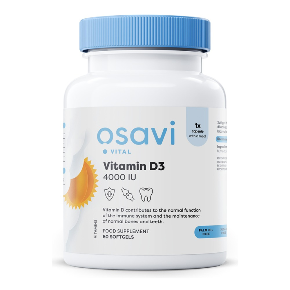 Osavi Vitamin D3 4000 IU for Immunity and Healthy Bones 60 Softgels
