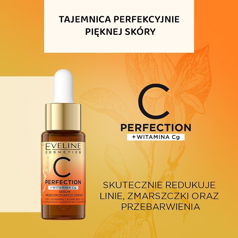 Eveline C Sensation Silnie Odmładzające Serum Przeciwzmarszczkowe z Wysokim Stężeniem Witaminy C 18ml