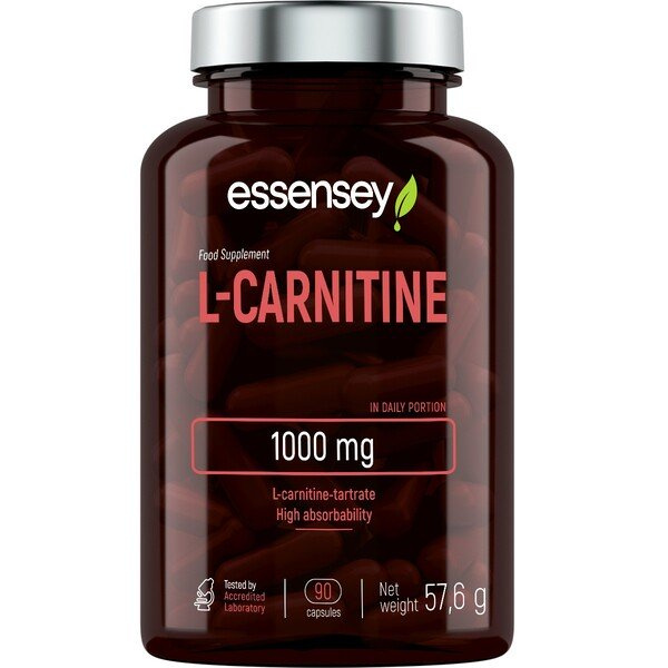 Essensey L-Carnitine 1000mg For Fat Metabolism Support 90 Capsules