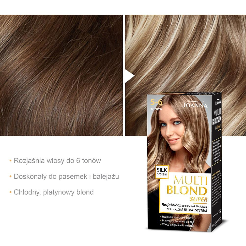 Joanna Multi Blond Hair Lightener 5-6 Tones Silk Protein Luminous Streaks Effect 1 Piece