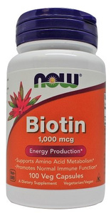 Biotin, 1000mcg - 100 vcaps
