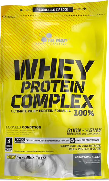 Olimp Nutrition Whey Protein Complex 100% Odżywka Białkowa o smaku Bananowym na Wzrost Masy Mięśniowej 700g