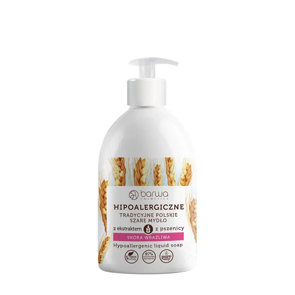 Barwa Hypoallergenic Liquid Gray Soap with Wheat Extract