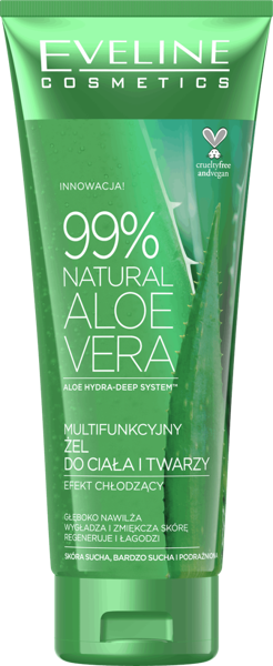 Eveline 99% Natural Aloe Vera Body and Face Gel with Cooling Effect 100ml
