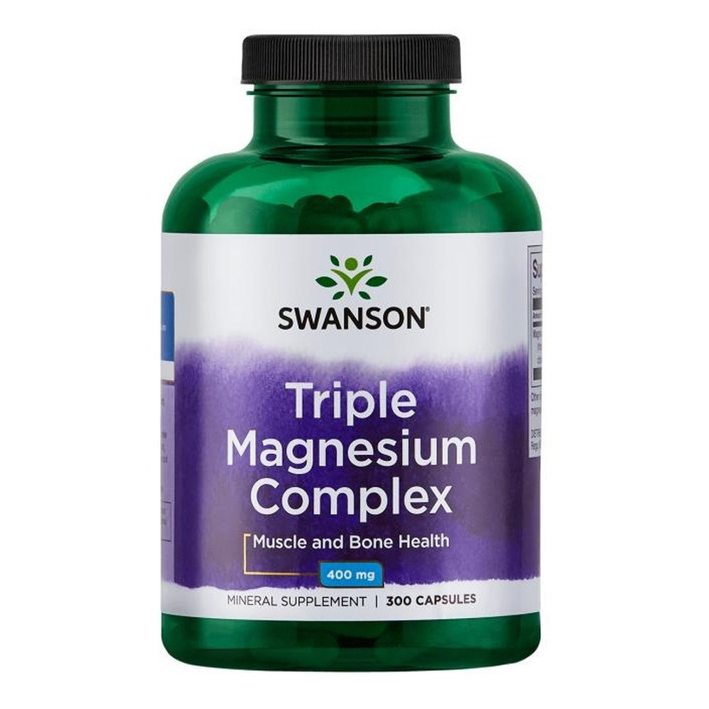 Swanson Triple Magnesium Complex 400mg 300 Capsules