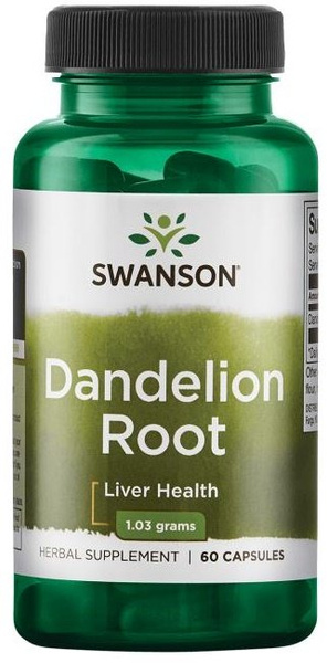 Swanson Dandelion Root Mniszek Lekarski 515mg 60 Kapsułek