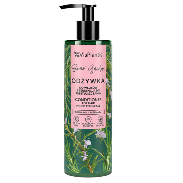 Vis Plantis Secret Garden Conditioner for Oily Hair with Rosemary and Milk Thistle 400ml