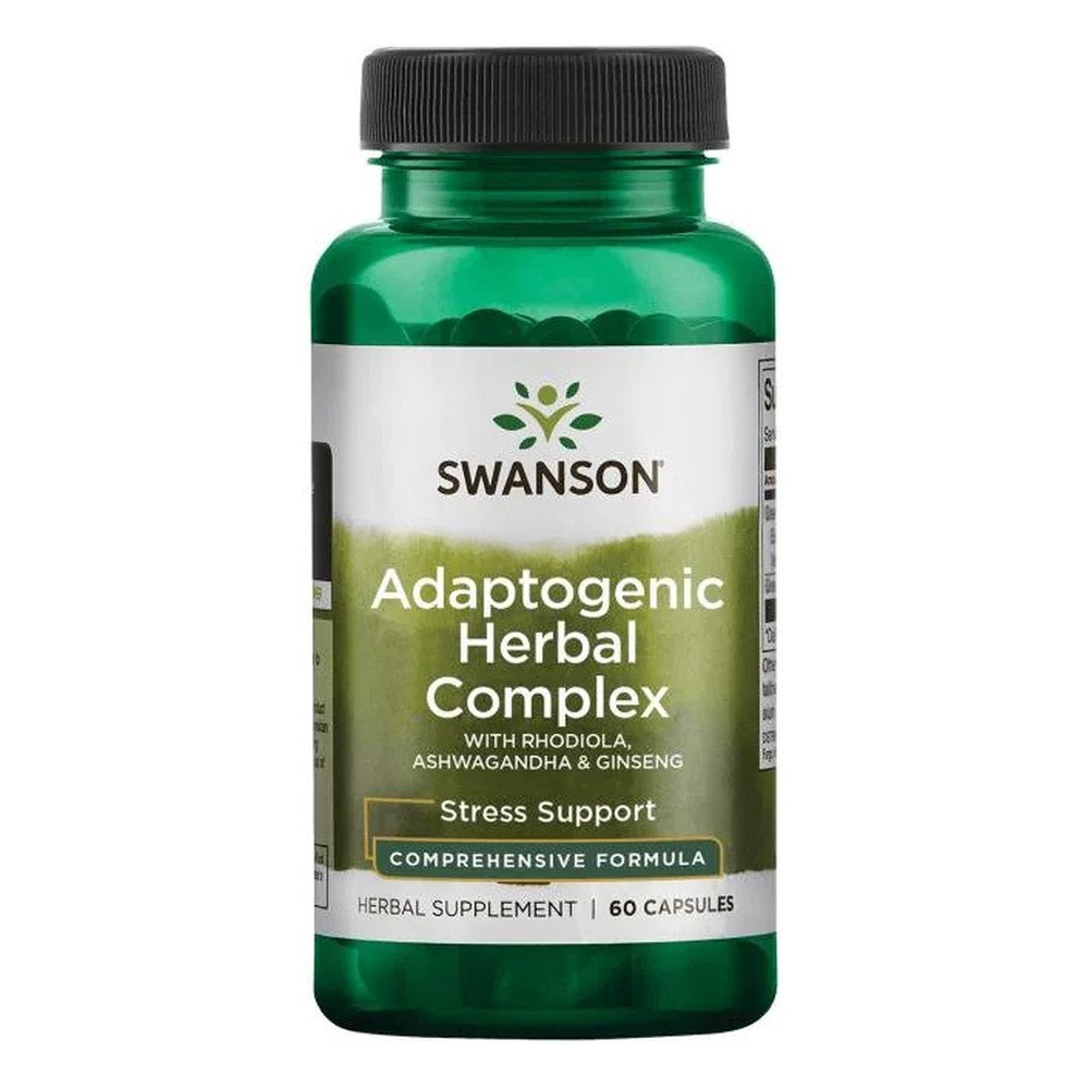 Swanson Adaptogenic Herbal Complex with Rhodiola Ashwagandha & Ginseng 60 Capsules