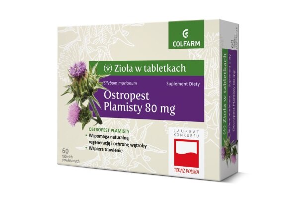 Colfarm Ostropest Plamisty Wspomaga Naturalną Regenerację i Ochronę Wątroby 30 Tabletek