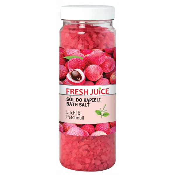 Fresh Juice Zmysłowa Sól do Kąpieli Liczi i Paczula 700g