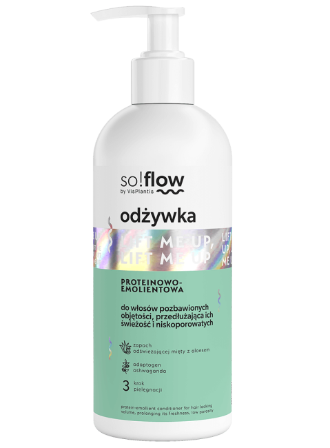 So!Flow by Vis Plantis Protein-Emollient Conditioner for Hair Without Volume Prolonging Their Freshness 300ml