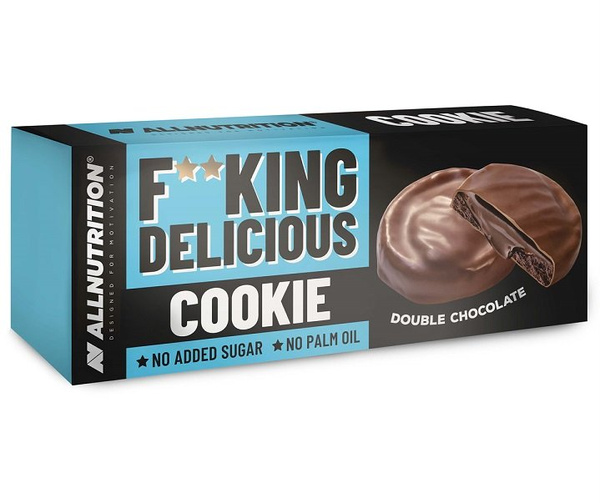 Allnutrition Fitking Delicious Cookie Double Chocolate Kruche Ciasteczka z Nadzieniem Czekoladowym 128g