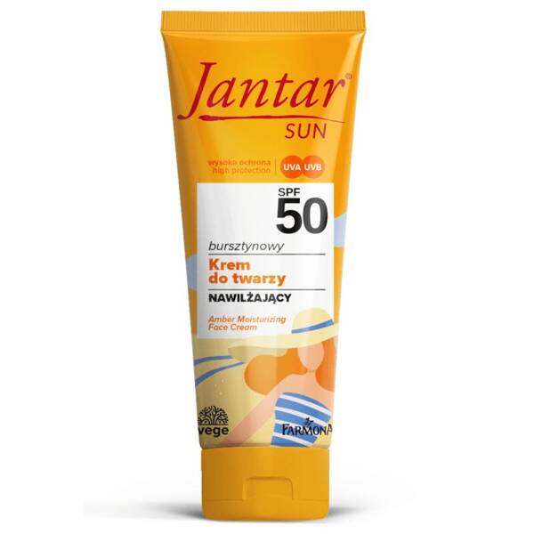 Jantar Sun Bursztynowy Nawilżający Krem do Twarzy SPF50 50ml