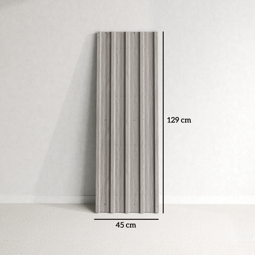 Outsunny Set of 12 Corrugated Steel Roof Sheet Panels - Grey Wood Effect