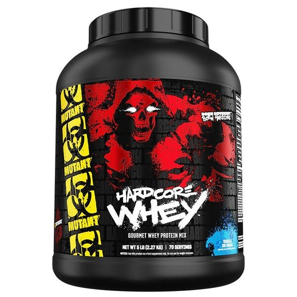 Mutant Hardcore Whey Protein Isolate and Hydrolysate for Muscle Growth Vanilla Ice Cream 2270g