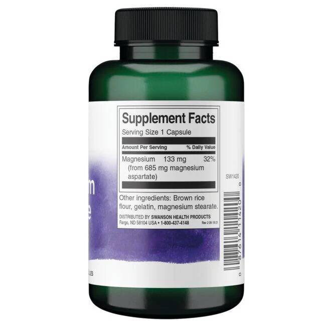 Swanson Magnesium Aspartate 685mg 90 Capsules