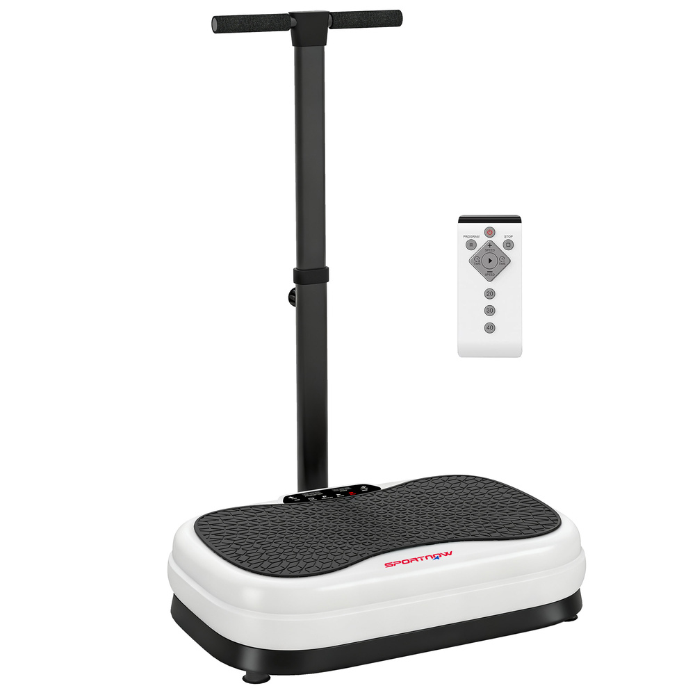 SPORTNOW Vibration Plate, with Adjustable/Removable Handle, Preset Modes, 50 Speeds