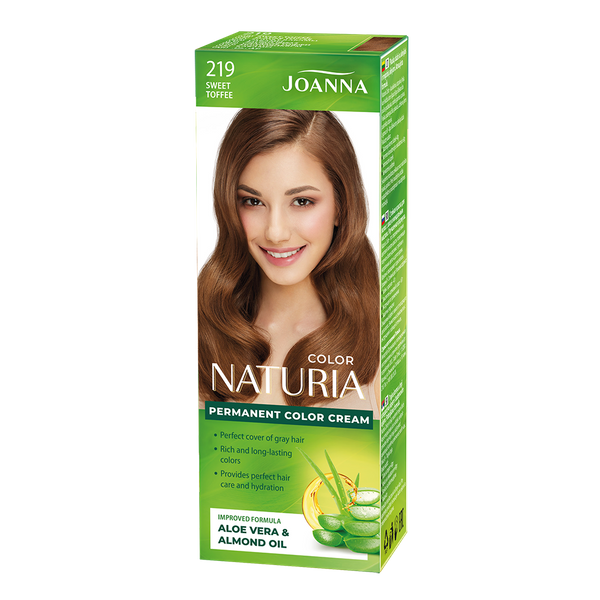 Joanna Naturia Permanent Hair Color Dye Care Shine No. 219 Sweet Toffee 100ml