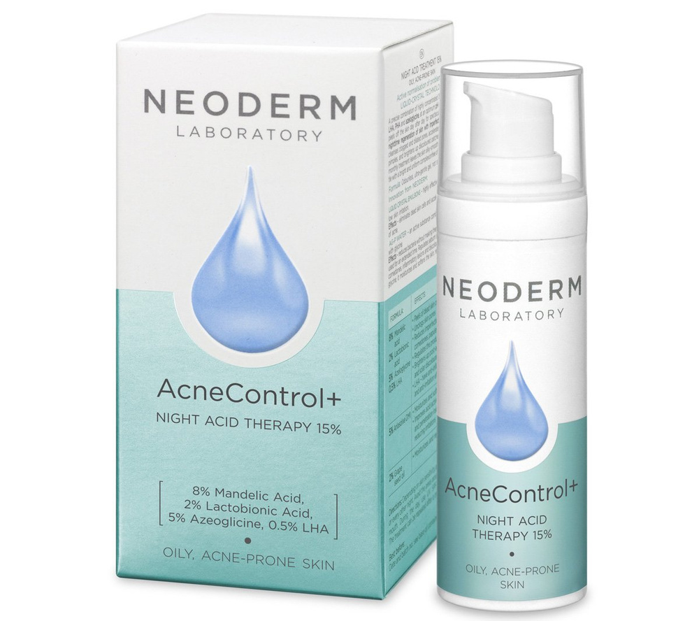 Neoderm AcneControl Kuracja Kwasowa dla Skóry Tłustej i Trądzikowej na Noc 30ml