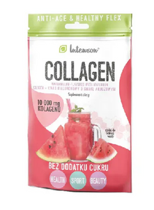 Intenson Collagen Watermelon Flavor with Hyaluronic Acid and Vitamin C in Drinking Powder 10.8g