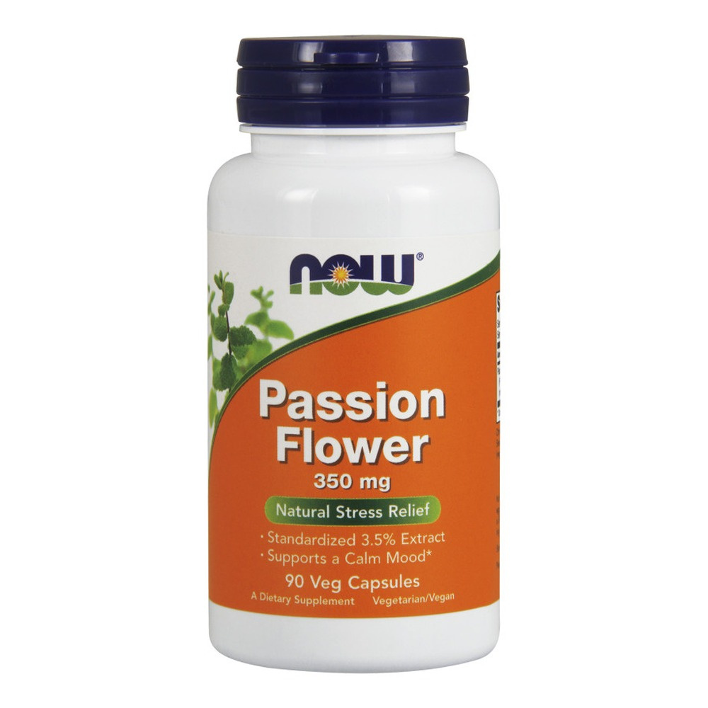 Now Foods Passion Flower 350mg Męczennica Cielista Relaks i Uspokojenie 90 Kapsułek