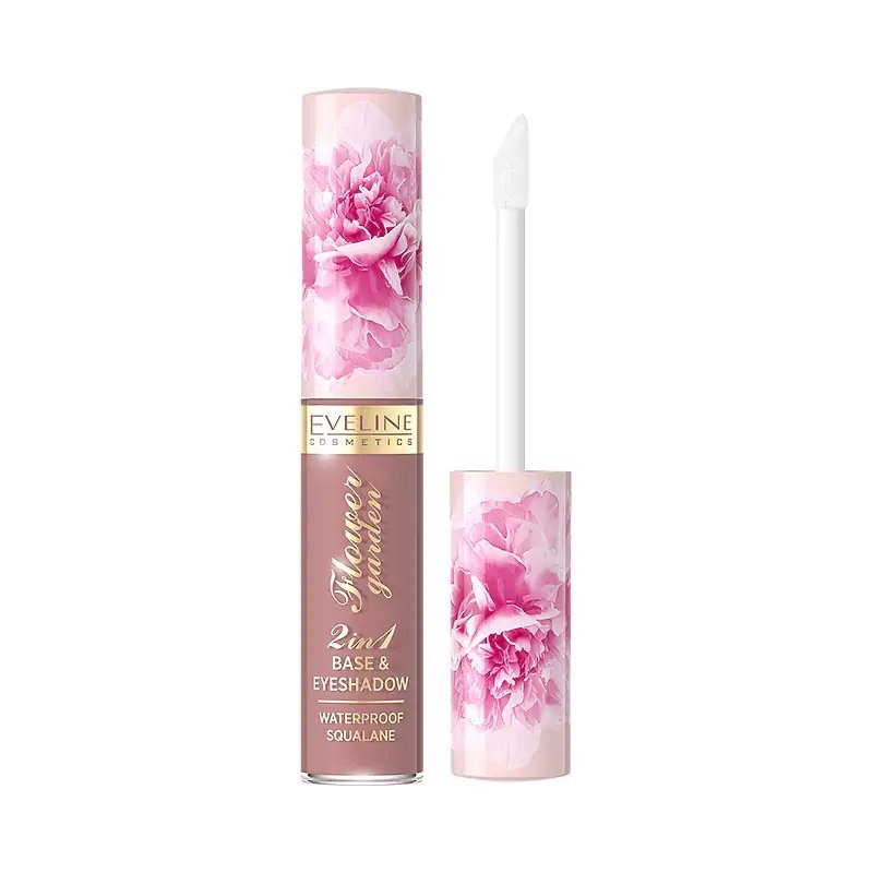 Eveline Flower Garden Base & Eyeshadow Waterproof Liquid Shadows 2in1 No.1 6.5ml