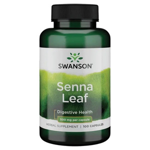 Swanson Senna Leaf 500mg Wsparcie Pracy Jelit 100 Kapsułek