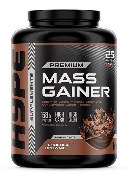 Hype Mass Gainer Czekoladowe Brownie Gainer w Proszku Na Masę 3000g