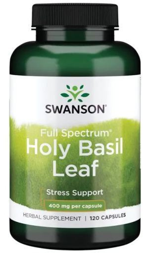 Swanson Holy Basil Leaf 400mg 120 Capsules