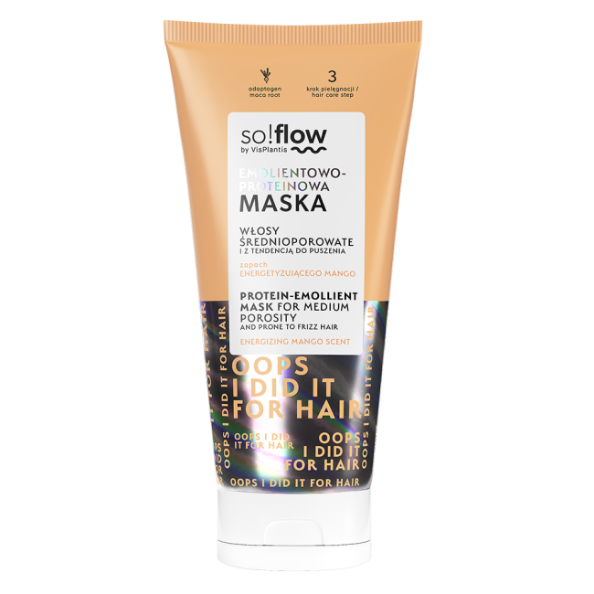 So!Flow Emolientowo - Proteinowa Maska dla Włosów Średnioporowatych i z Tendencją do Puszenia 200ml