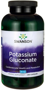 Swanson Potassium Gluconate 99mg 250 Kapsulek