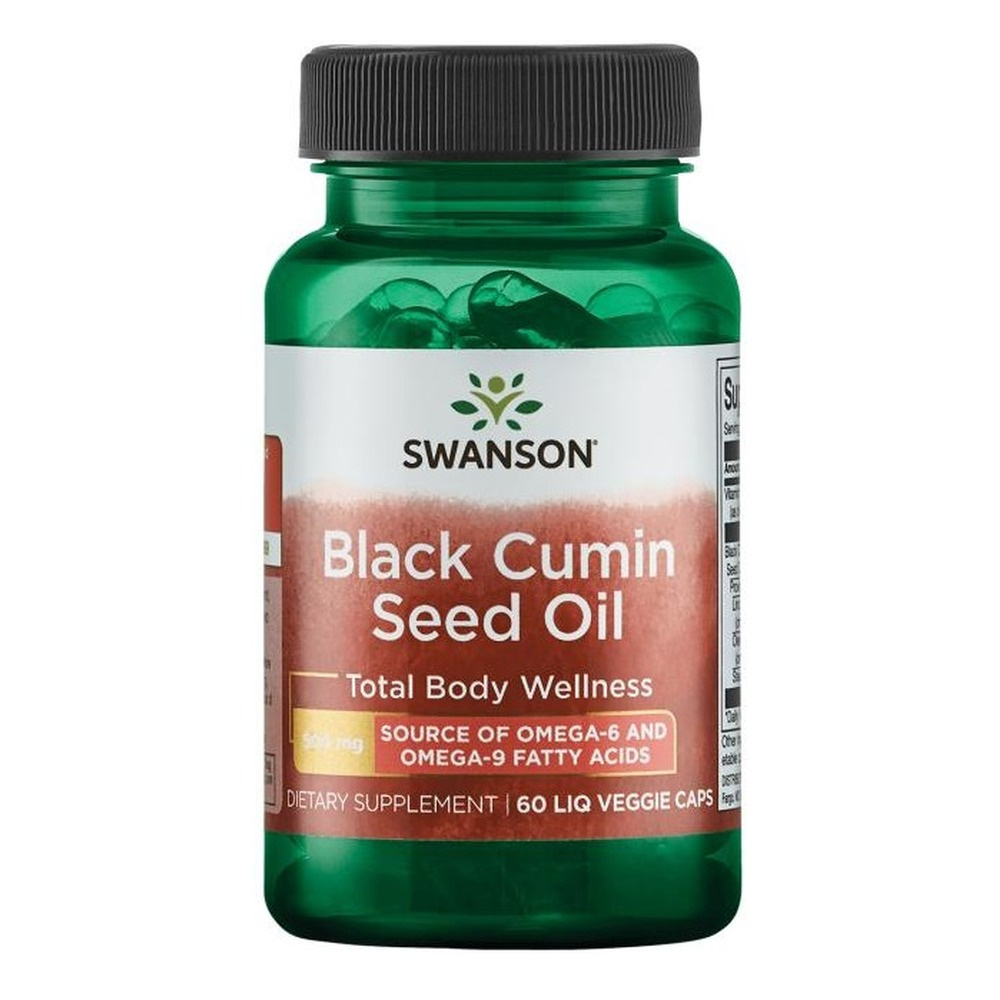 Swanson Black Cumin Seed Oil 500mg Czarny Kmin Olej 60 Kapsułek
