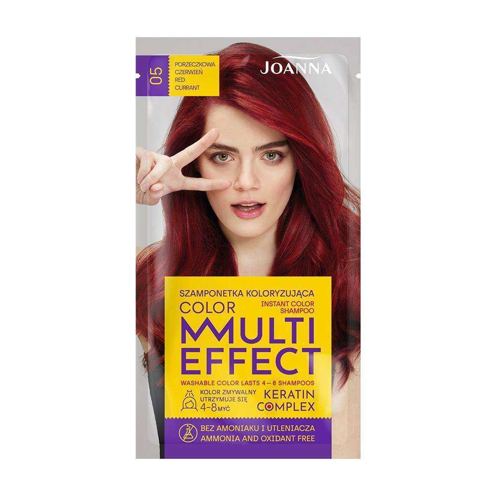 Joanna Multi Effect Szamponetka Koloryzująca 05 Porzeczkowa Czerwień 35 g