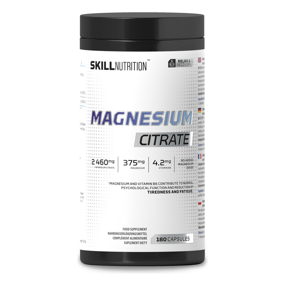 Skill Nutrition Magnez + B6 Suplement na Układ Nerwowy i Energię 180 Kapsułek
