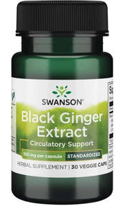 Swanson Black Ginger Extract 100mg 30 Vcapsules