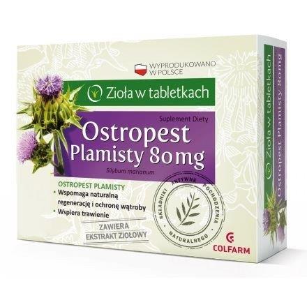 Colfarm Ostropest Plamisty Wspomaga Naturalną Regenerację i Ochronę Wątroby 30 Tabletek