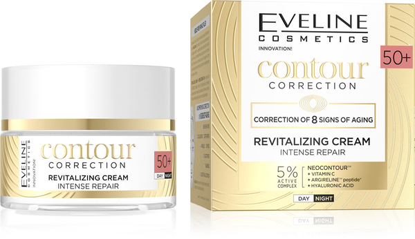 Eveline Contour Correction Krem Rewitalizujący Intensywnie Regenerujący 50+ na Dzień i na Noc 50ml