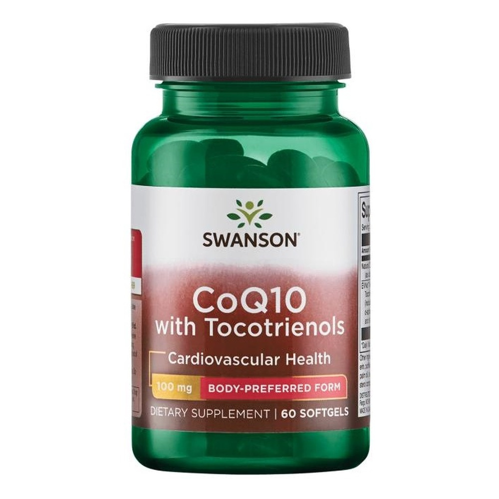 Swanson CoQ10 100 mg with 10mg Tocotrienols 60 Softgels